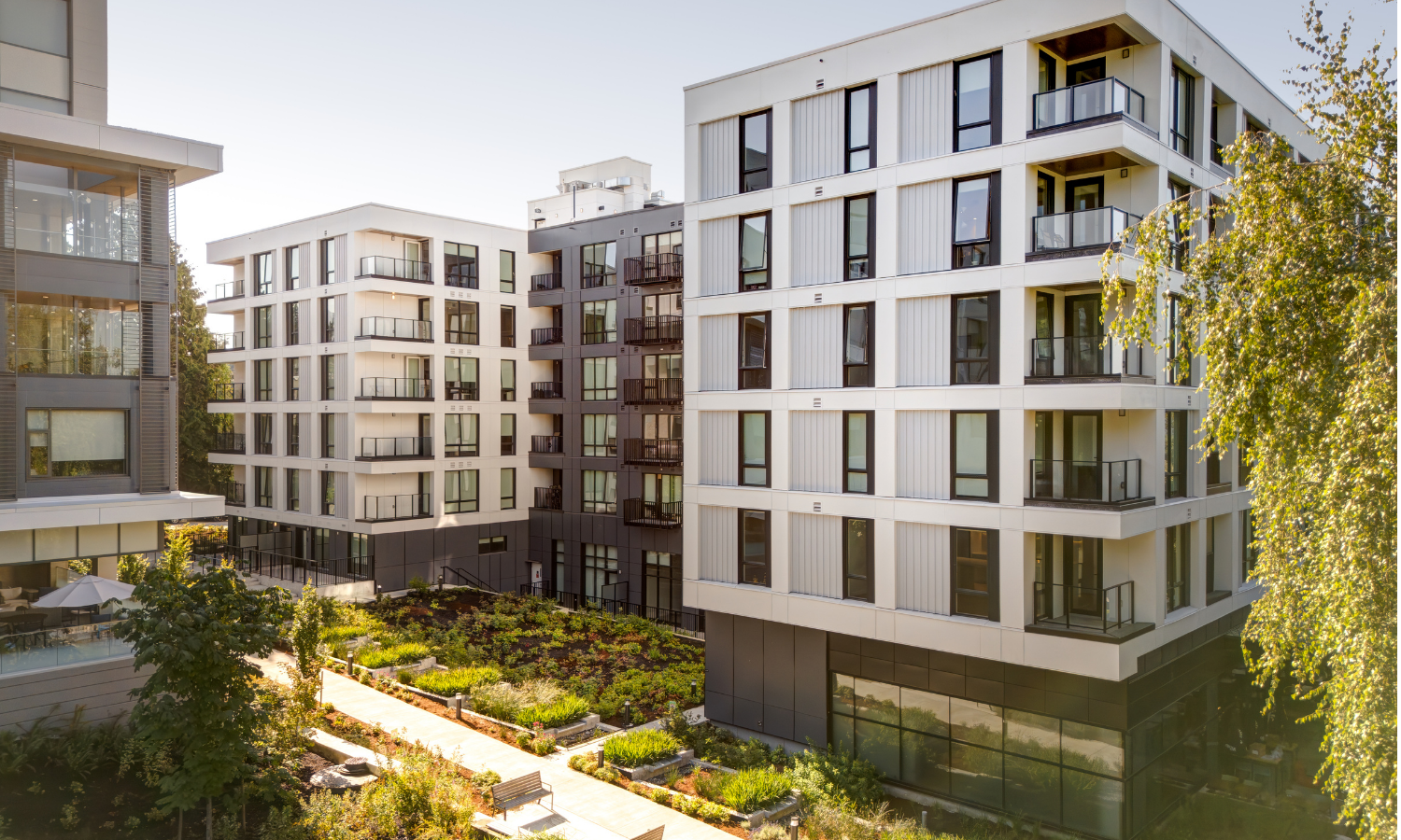 Exterior of Lonsdale Square Apartments. Rent with Minto Apartments.